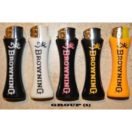 NULITE "BROWNING" 5 X Browning Curve Lighters ELECTRONIC REFILLABLE LIGHTERS Random(Without Gas)