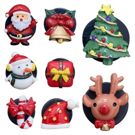 XNHIU 8pcs Christmas Air Vent Clips Christmas Car Vent Clip Air Freshener Charm Air Conditioning Outlet Clip Car Inter Decor Accessories for Christmas