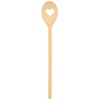 teemando 2 X Sturdy Branded Wooden Cooking Spoons with Heart