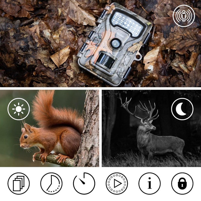 Rollei HD-30 Wildlife Camera with 4K Resolution - 48MP Photos,