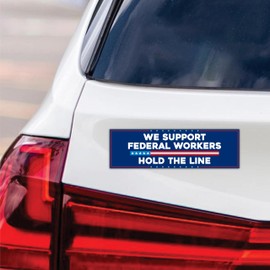 Support Federal Workers Magnet, Resist Hate Magnet, Anti-Trump, Resist Racism Car Magnet, Resist Fascism Vehicle Magnet, VP13885-10" x 3"