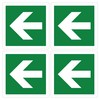 pubblimania Emergency Exit Arrow Sticker PVC Heavy Duty Outdoor Indoor