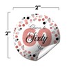 Confetti Rose Gold Polka Dot 60th Birthday Party Sticker Labels,