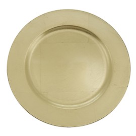 SARO LIFESTYLE Charger Plates with Classic Design (Set of 4) Gold