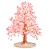 Nupuyai Rose Quartz Crystal Tree Feng Shui Money Tree Tree