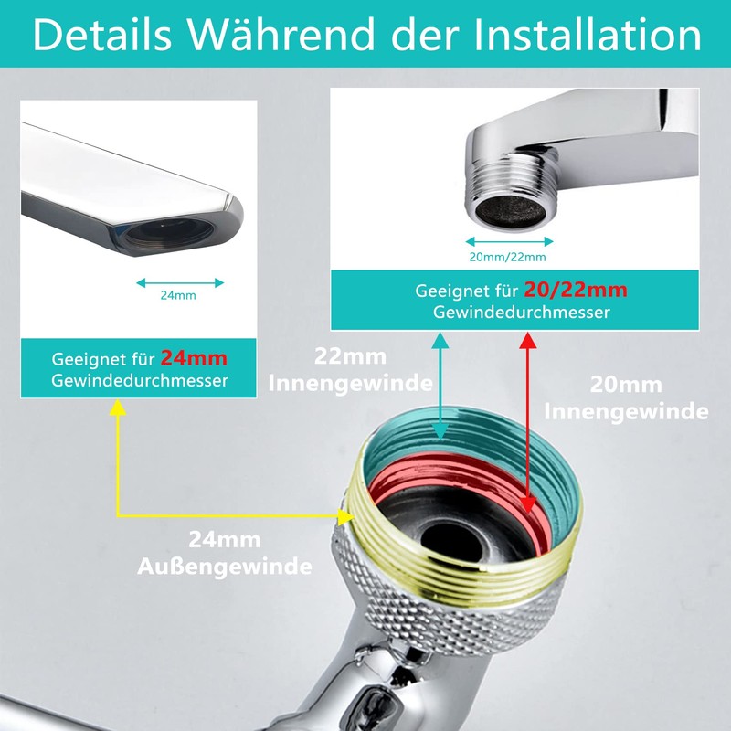 Rotating Tap Attachment, Extension, Aerator, 1080 Degree Multifunctional Extension, Rotating,