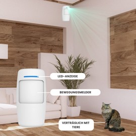 Motion Sensor WPS301 Animal Friendly and Only Compatible with Daewoo Security AM301, Passage Detection, Warning Message, Remote Control