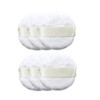 Mikinona Makeup Puff Set of 10 Short Plush Makeup Sponge Applicator for Liquid Foundation Blush and Highlighter Satin Band for Comfort