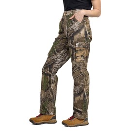 Realtree Camo Cargo Women's Pants, 6 Pockets, Cotton Ripstop, Outdoor Performance (US, Alpha, Small, Regular, Regular, APX Camo)