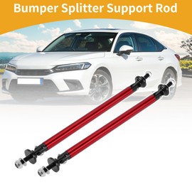 Partuto 2pcs 150mm/5.91in Car Splitter Support Rods Adjustable Front Rear Bumper Lip Splitter Strut Rod Tie Support Bars Aluminum Alloy Red