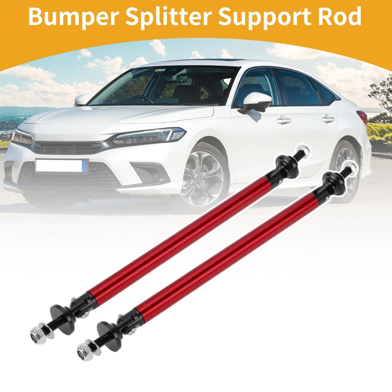 Partuto 2pcs 150mm/5.91in Car Splitter Support Rods Adjustable Front Rear