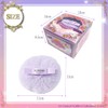 LUXENSE Glitter Ponpon Round Body Powder (Powder Built-In Type), 0.4