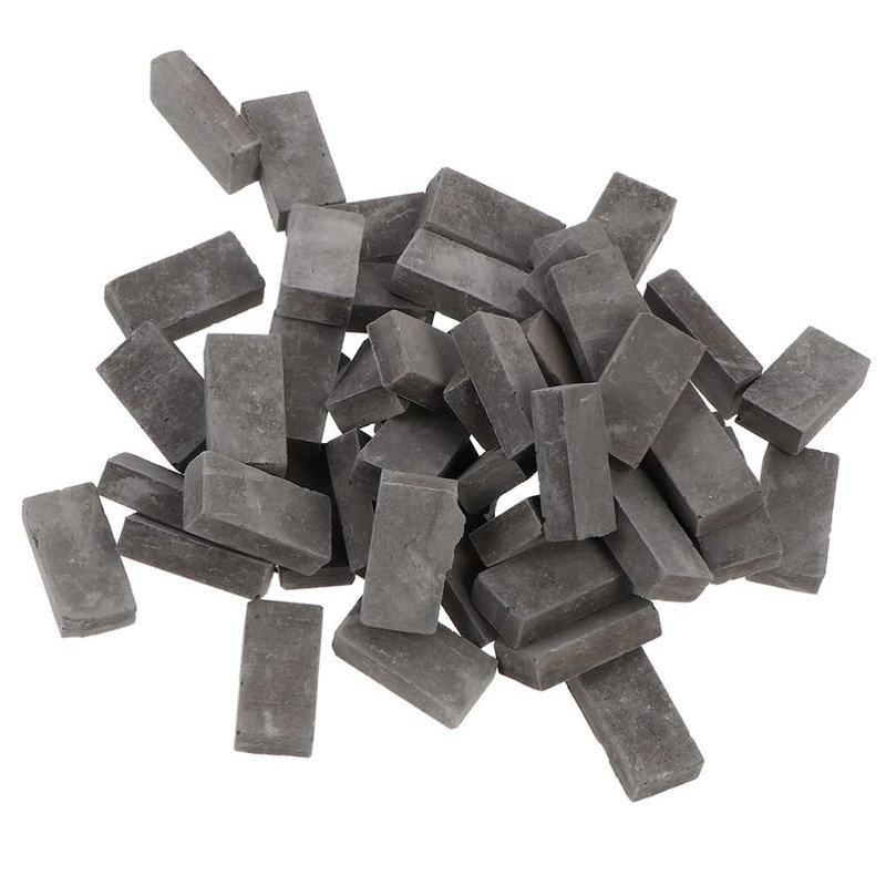 Vaguelly 150 PCS Miniature Brick, 1: 16 Mini Grey Wall