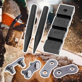 Pojedehy 3PCS Pocket Chainsaw Breaker Chain Saw Repairing Mending Tool Set Replacement Spare Parts Accessories with 10 Sets 0.325in Chainsaw Chain Joiner Link Repair