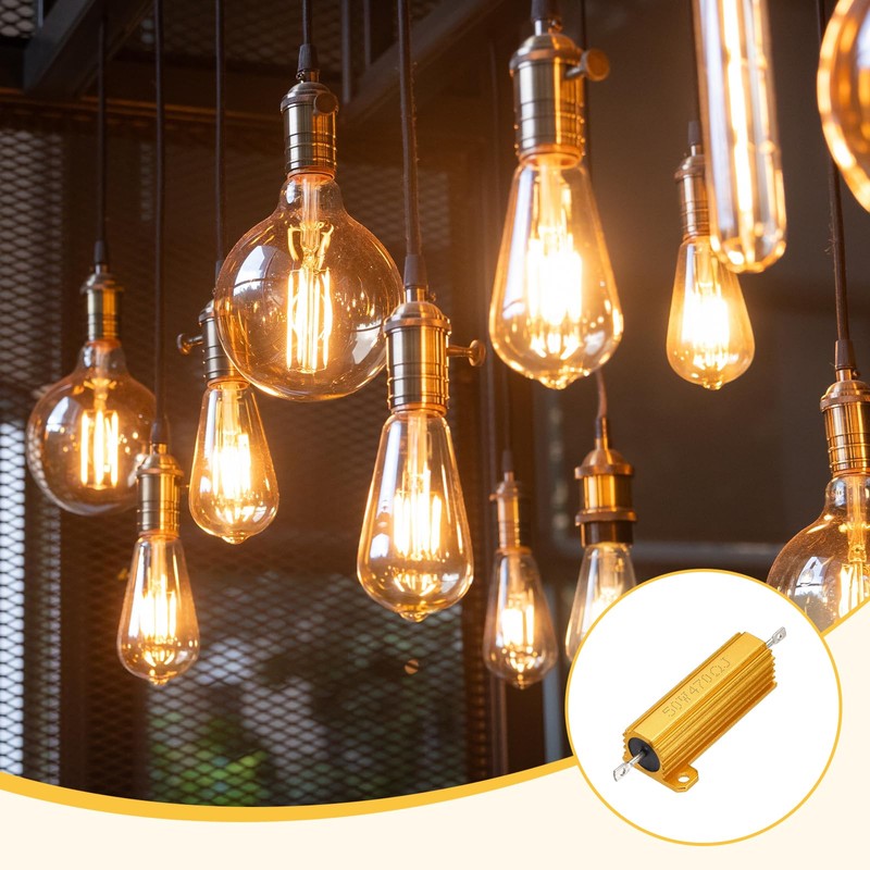 sourcing map 5pcs 50W 470 Ohm 5% Aluminum Housing Case