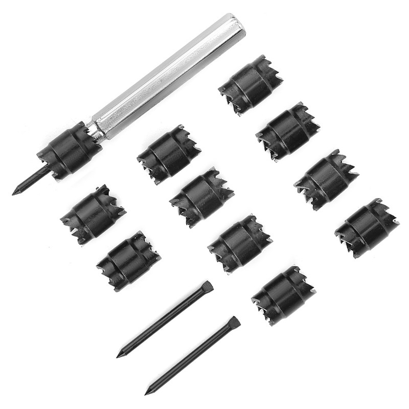 13Pcs/Set Double Sided Rotary Welding Cutter Drill Bit High Speed