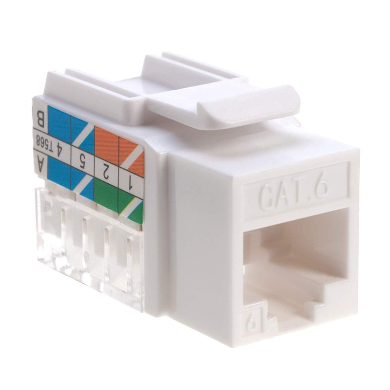 SATMAXIMUM RJ45 CAT6 Keystone Ethernet Wall Jack Punch Down Keystone