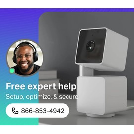 WYZE Cam Pan v3, Indoor/Outdoor IP65-Rated 1080p Pan/Tilt/Zoom Wi-Fi Smart Home Security Camera with Color Night Vision, 2-Way Audio, Compatible with Alexa & Google Assistant, Free Expert Setup