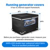 Generator Covers While Running. Generator Cover Measures 32''Lx24''Wx24''H. Double-layer Fabric.