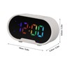 Digital Clock LED Alarm Big Digits Color Display Dimmable Adjustable