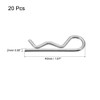 sourcing map Clip Pins 2mm Wire Carbon Steel 40mm Length