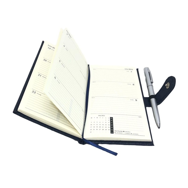 2025 Week To View Premium Padded Slim Pocket Diary Stud