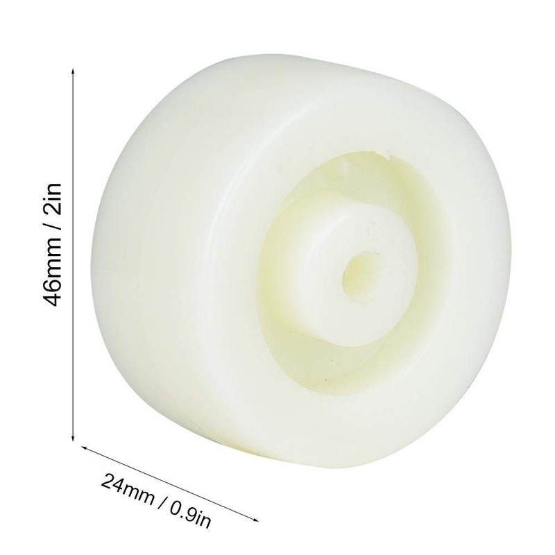 Nylon Roller Wheel, 10pcs 2-Inch Round Pulley Caster Single Wheel