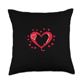 Stethoscope Heart Throw Pillow