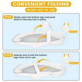 Axidou Foldable Baby Bathtub Support, Ideal for Babies Less Than 6 Months Old, Soft Support for Use on The Counter, Sink or Bathtub