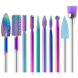 Vedo 10 Brocas Acero Tungsteno Uñas Profesionales Limas Para Uñas