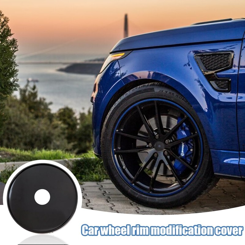 XPEX 4 Pack Universal Hub Caps Wheel Hub Caps Black