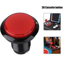 ciciglow Arcade Buttons, 46 mm Dome LED Illuminated Push Button, Arcade Buttons Switch Replace Push Button Machine Games DIY Part for Arcade Machine Video Games (Red)