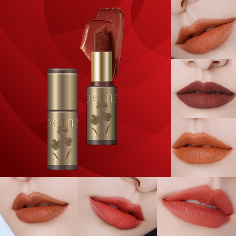 HESBUTY Lipstick, Velvet Texture, Color Transfer, Keep Color Development, Trend