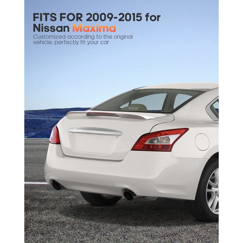 FINDAUTO ABS Rear Trunk Spoiler Wing with 3rd Brake Light