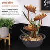 Alpine Corporation 13" H Indoor Multi-Tier Metal Lotus Flower Tabletop