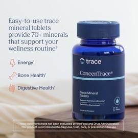 Trace Minerals Tablets Tabletas Electrolitos Sistema Nervioso Minerales Energía Hecho Usa