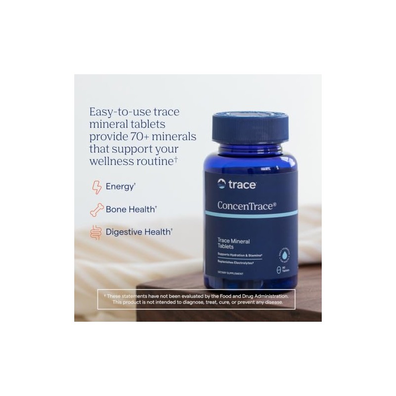 Trace Minerals Tablets Tabletas Electrolitos Sistema Nervioso Minerales Energía Hecho