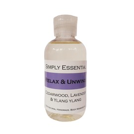 Simply Essential Relax and Unwind Massage oil with Cedarwood, Lavender & Ylang ylang 100ml