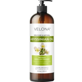 velona Abyssinian Oil 16 oz | 100% Pure and Natural Carrier Oil,Aromathera