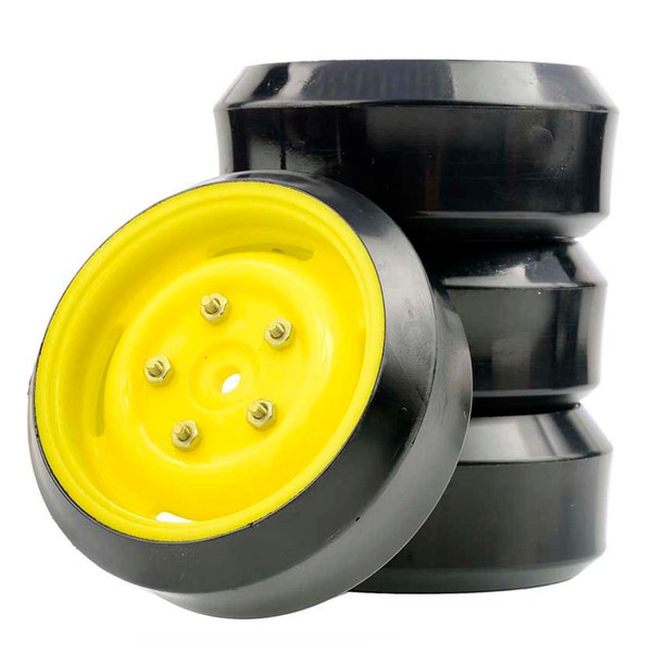 LAFEINA 4PCS 1: 10 RC Drift Wheel Tire Set, Hard