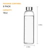 Encheng Glass Water Bottles,16oz Glass Drinking Bottle With Leakproof Stainless