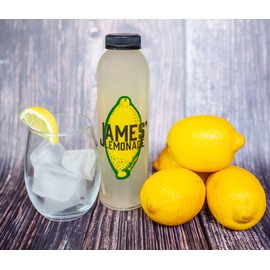 James’ Lemonade – Original Lemon Juice Recipe w/ Fresh Mint– (12 Pack) 16 Fl. Oz. Plastic Juice Bottles, 100% Natural Lemonade Flavor