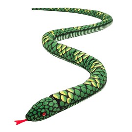 FakeFace Lebensechte Python Plüschtiere - Realistische Schlange Stofftier, Große Plüschschlange als Streich Requisiten und Einschlafhilfe für Kinder und Erwachsene 280cm