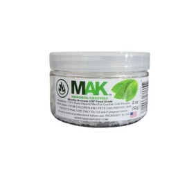 Mak Menthol Crystals 2 oz - Pure Organic 100% Natural - Menthol Crystals from Mint Crystal Mints Mentha Arvensis - Comes in a Jar for Long-Lasting Freshness