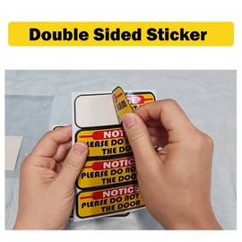 TOTOMO 8pc Notice Please Do Not Slam Door Sticker 5" x 1.5" Two-Sided Glass Door Label Window Warning Decal for Auto Car Van SUV Taxi Uber Lyft Rideshare