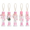 Yardwe Pack of 5 Pink Nutcracker Soldier 13 cm Nutcracker