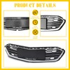 JHRISE Front Bumper Upper and Lower Honeycomb Mesh Grille For
