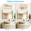 GOLSPARK Modern Crystal Bathroom Vanity Light, 3-Light Brushed Nickel Vanity