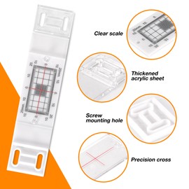 Crack Gauge Monitor， Crack Monitor with Updated Two Fixed adapter | Crack Measure and Record Instrument for Monitoring Wall Deformation and Crack (5PC)