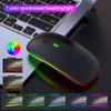 Wireless Mouse 2.4G Rechargeable USB Wireless Gaming Mouse with LED